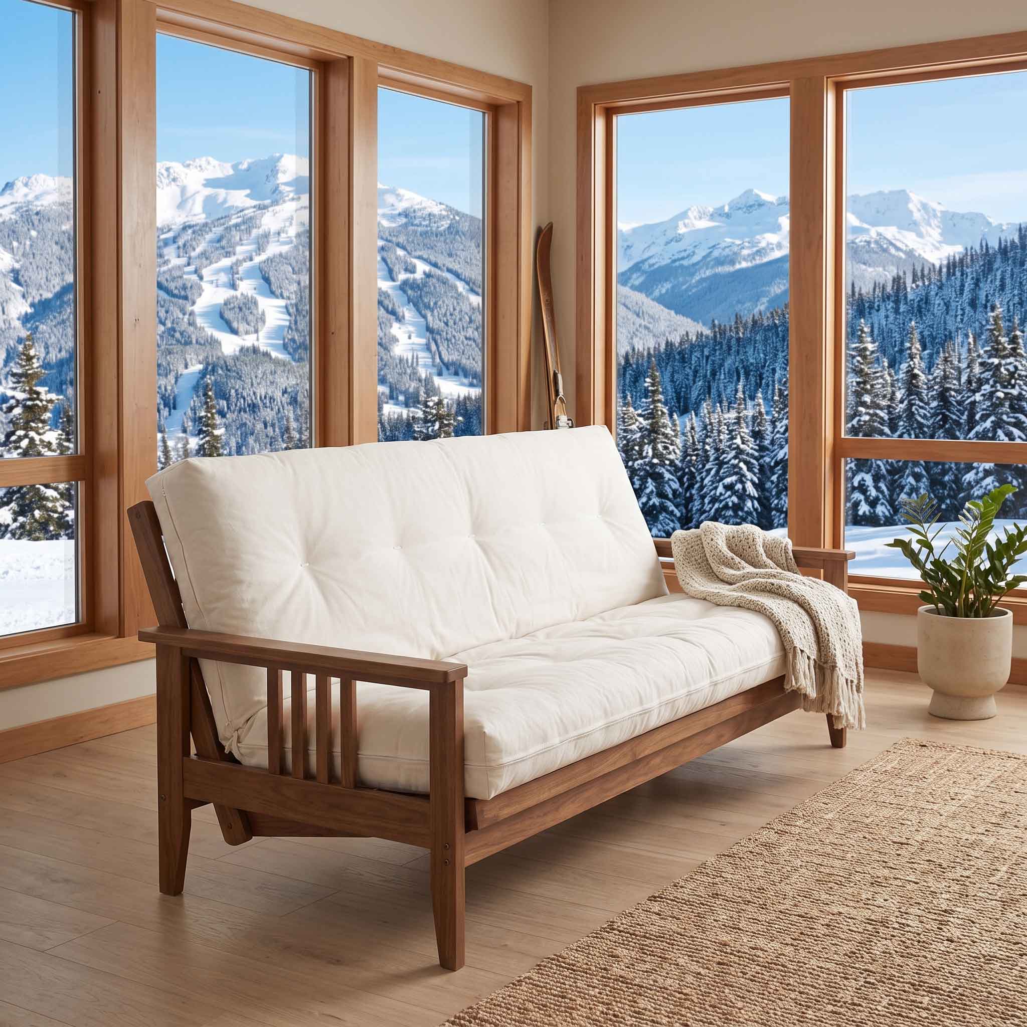 Futon mattress on a frame in whistler