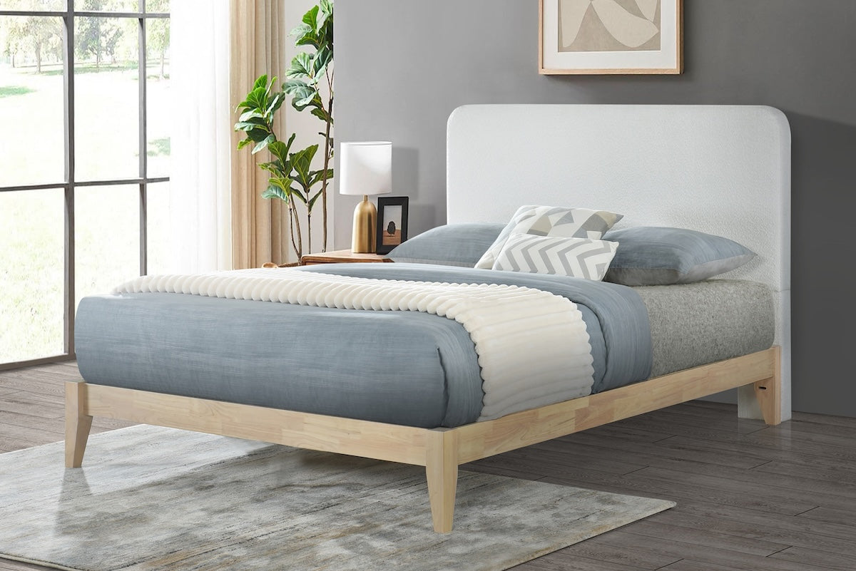 NEWPORT WOOD PLATFORM BED FRAME (optional headboard)