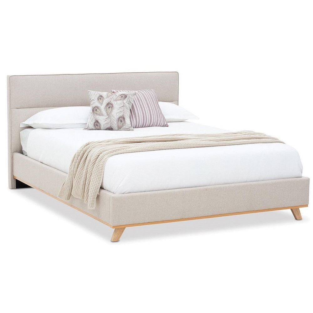 SAGE FABRIC UPHOLSTERED BED FRAME
