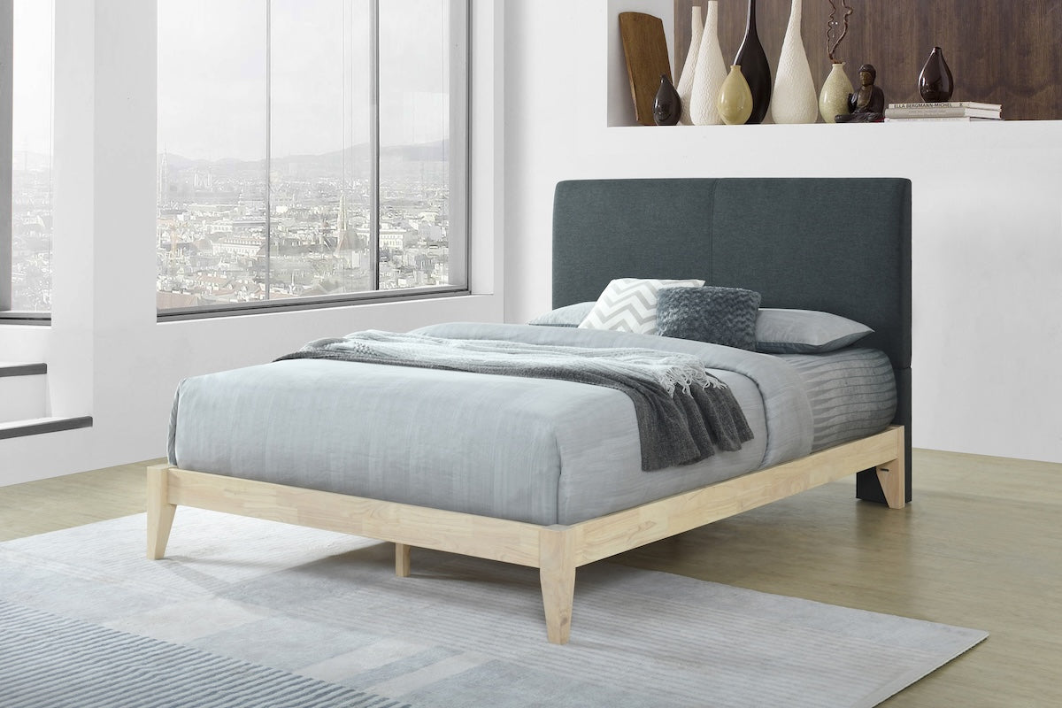 NEWPORT WOOD PLATFORM BED FRAME (optional headboard)