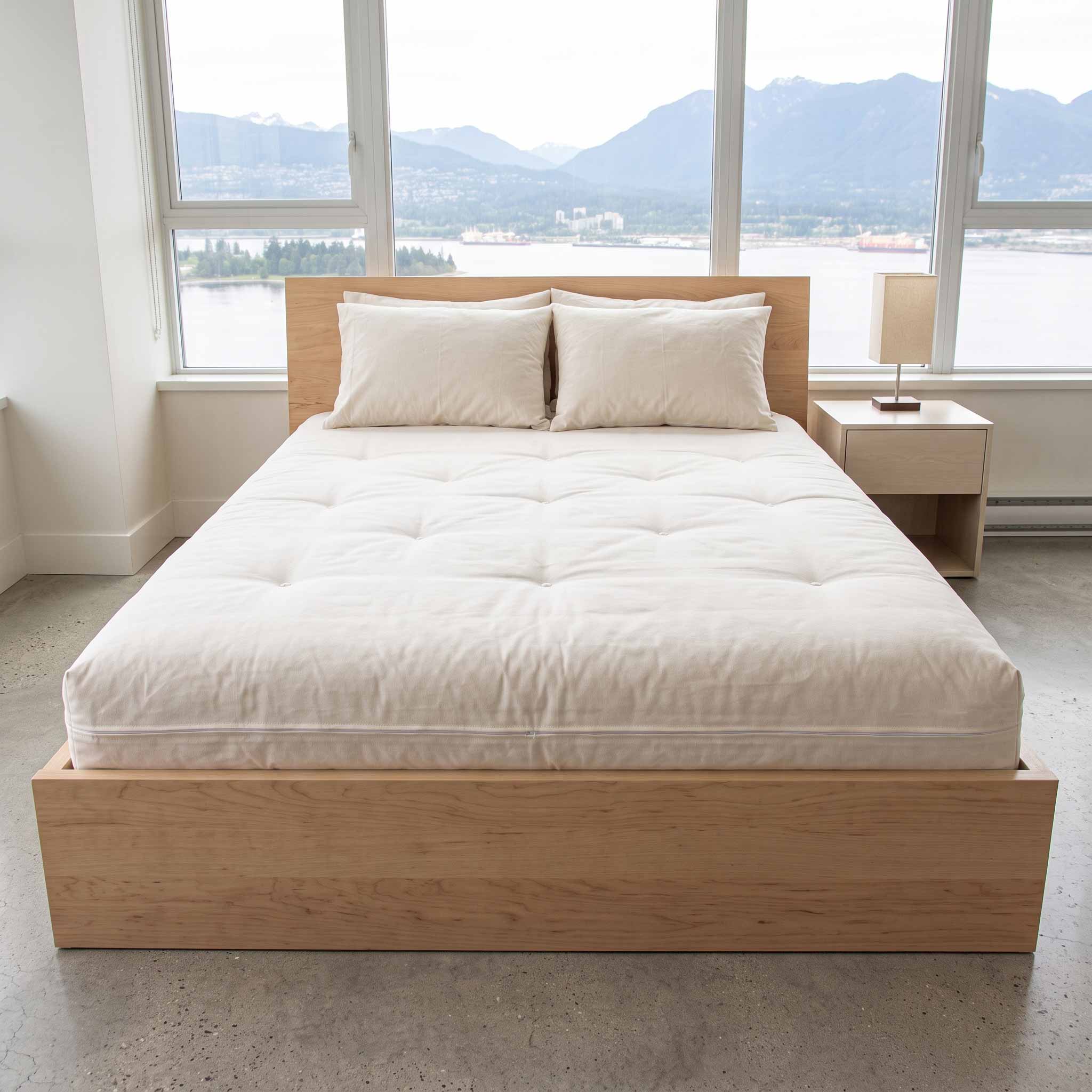Futon Mattress made from Cotton, Wool, Foam and Latex