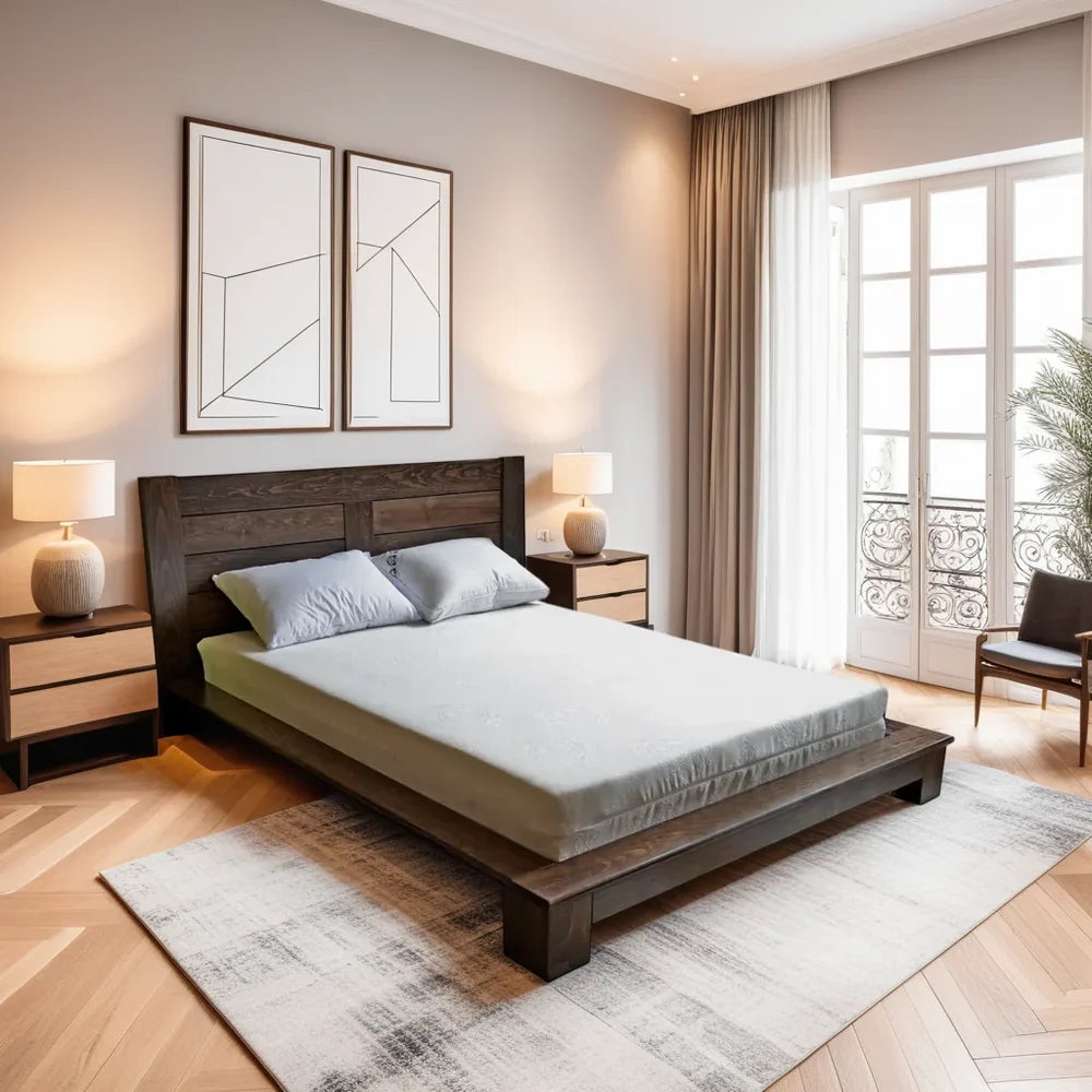 BALI HIGH WOOD BED FRAME