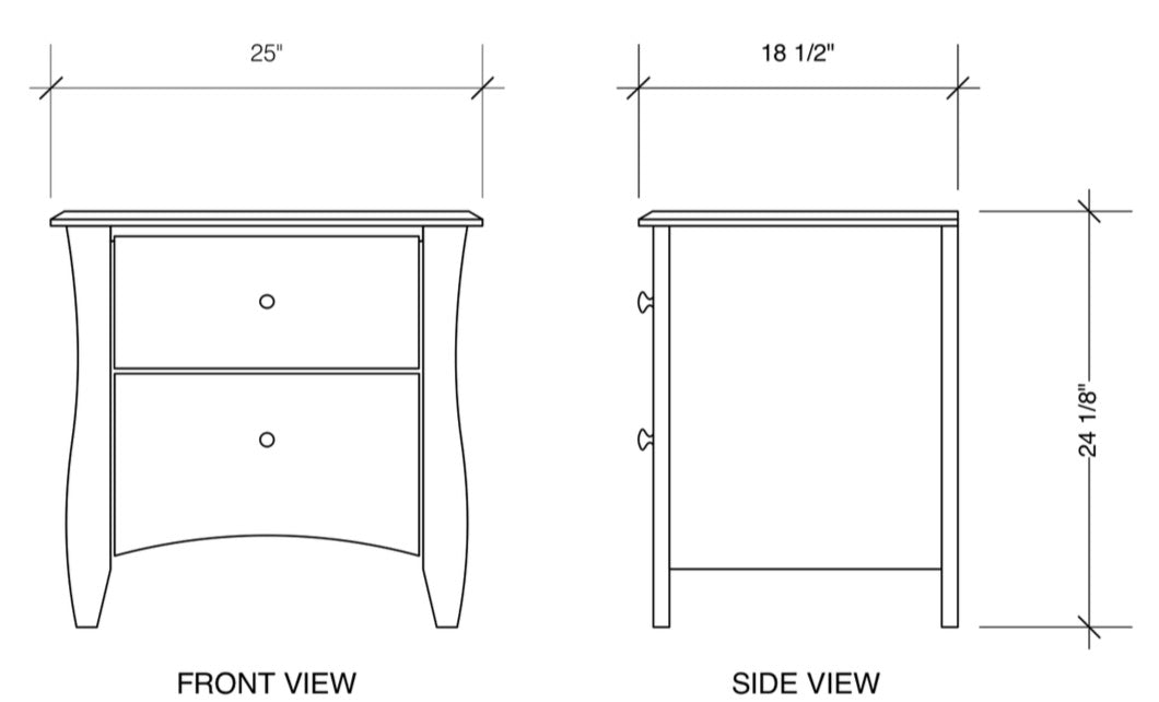 CLOVE NIGHTSTAND SIDE TABLE