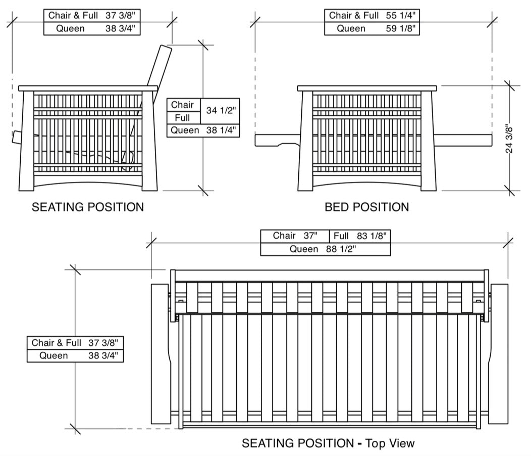 THE SOLSTICE HARDWOOD FUTON FRAME