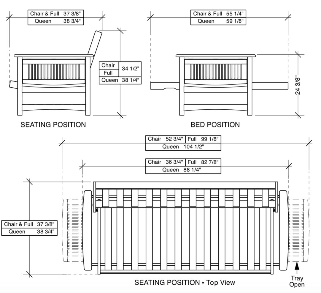 THE SUNRISE HARDWOOD FUTON FRAME