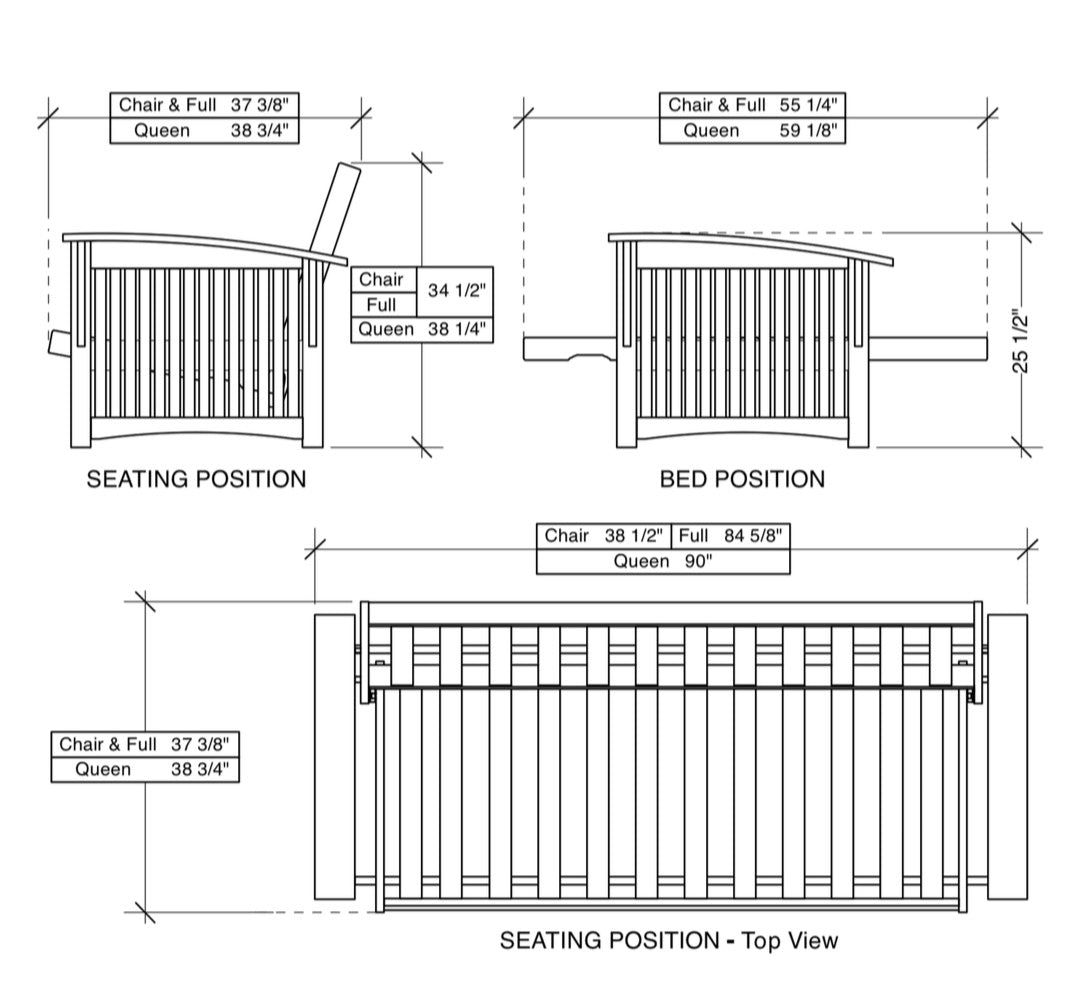 THE WINTER HARDWOOD FUTON FRAME